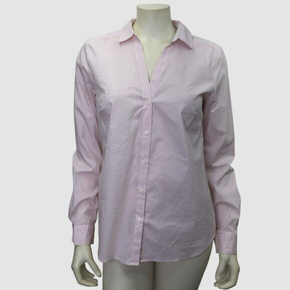H & M WOMEN LONG SLEEVE BUTTON UP‎ TOP SIZE 8 NEW WITH TAG - Picture 1 of 5